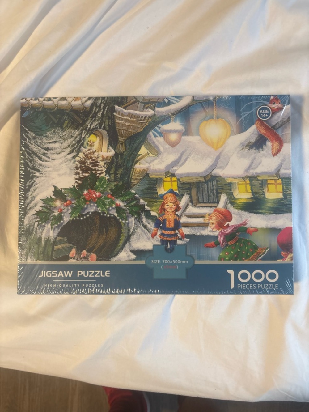 1000-Piece Holiday Winter Village Jigsaw Puzzle - Blue